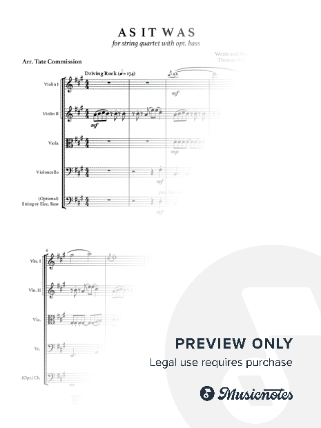 As It Was - String Quartet Version