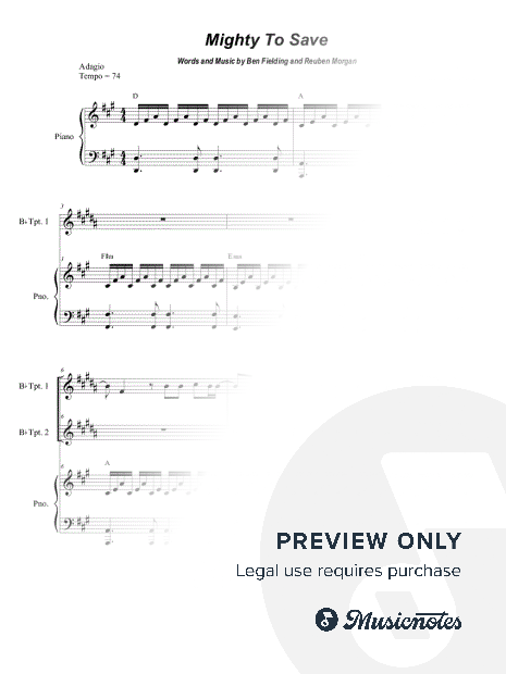 Mighty To Save (Duet for Bb-Trumpet)