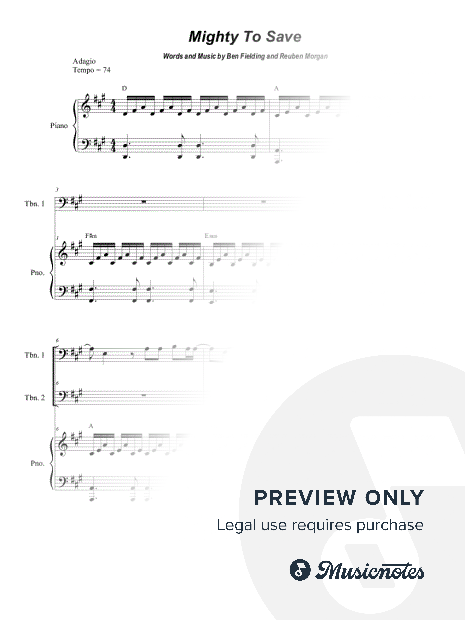 Mighty To Save (Trombone Duet)