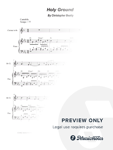 Holy Ground (Bb-Clarinet solo and Piano)