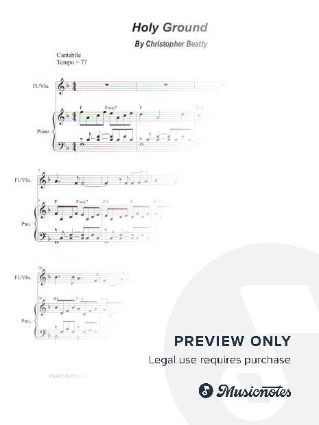 Holy Ground (Flute or Violin solo and Piano)