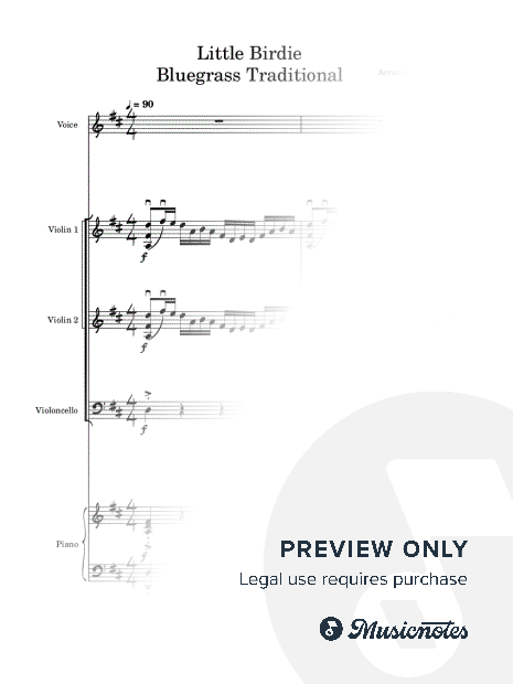 Little Birdie - Violin, Voice, Cello and Piano