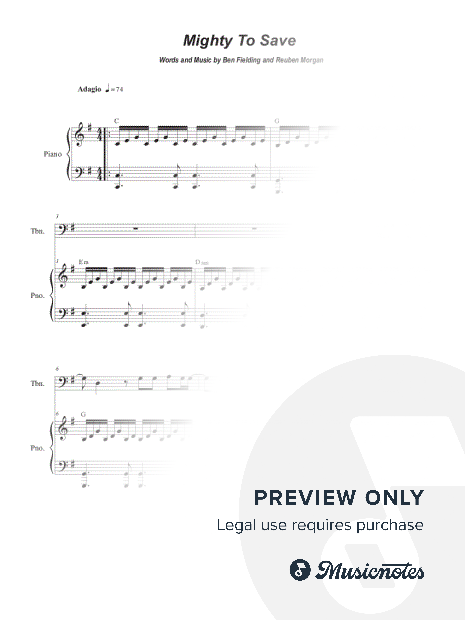 Mighty To Save (Trombone solo and Piano)