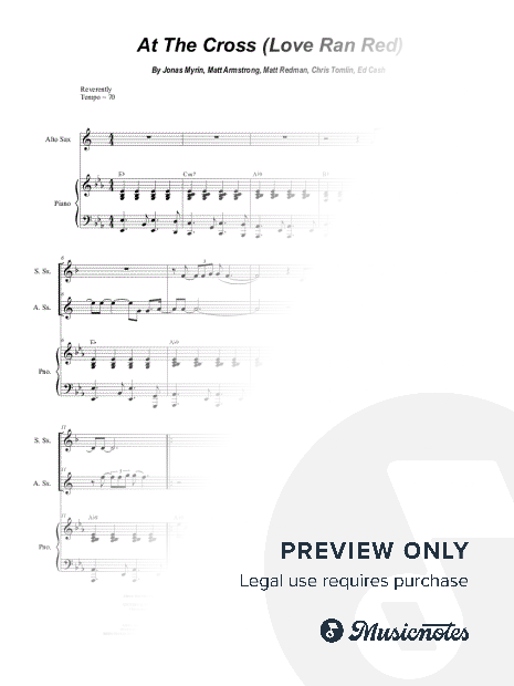 At the Cross (Love Ran Red) (Duet for Soprano and Alto Saxophone)