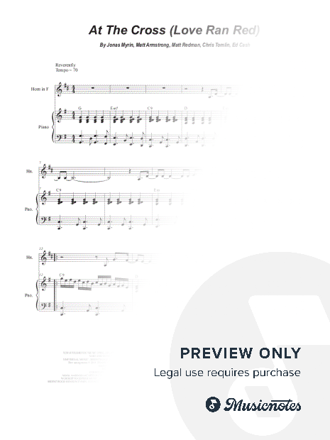At the Cross (Love Ran Red) (French Horn solo and Piano)