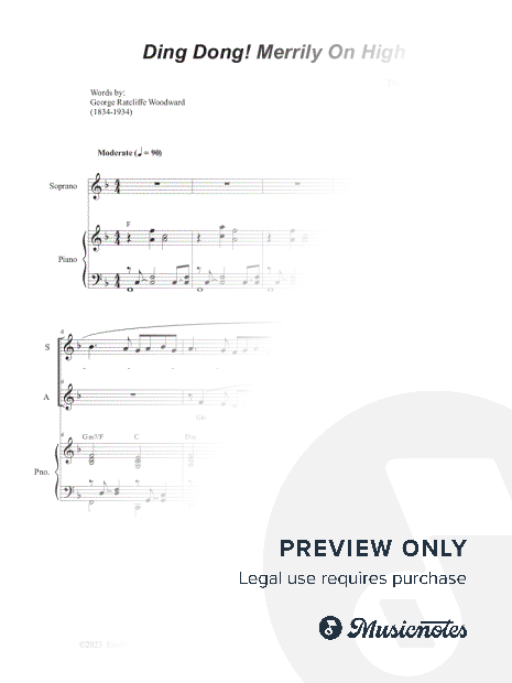Ding Dong! Merrily On High (2-part choir - (SA)