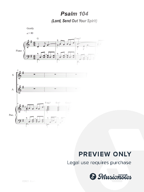 Psalm 104 (Lord, Send Out Your Spirit) (2-part choir - (SA)