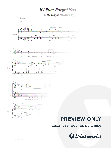 If I Ever Forget You (Let My Tongue Be Silenced) (2-part choir - (SA)