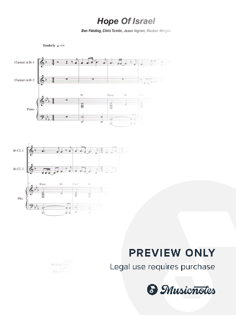 Hope of Israel (Duet for Bb-Clarinet)