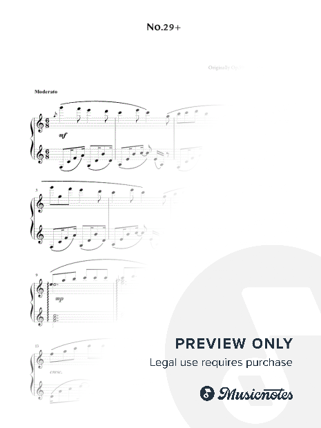 No.29+, originally Op.599 no.29 by Czerny Carl