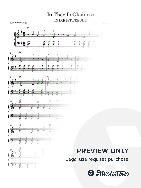 In Thee Is Gladness [Quick Learn Solo - Beginner] (Gastoldi - IN DIR IST FREUDE)