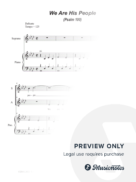We Are His People (Psalm 100) (2-part choir - (SA)