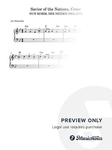 Savior of the Nations, Come [Quick Learn Solo - Very Easy Beginner] NUN KOMM, DER HEIDEN HEILAND (Luther)