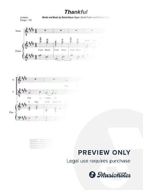 Thankful (2-part choir - (Soprano and Tenor)