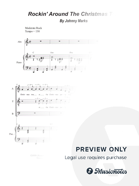 Rockin' Around the Christmas Tree (SATB)