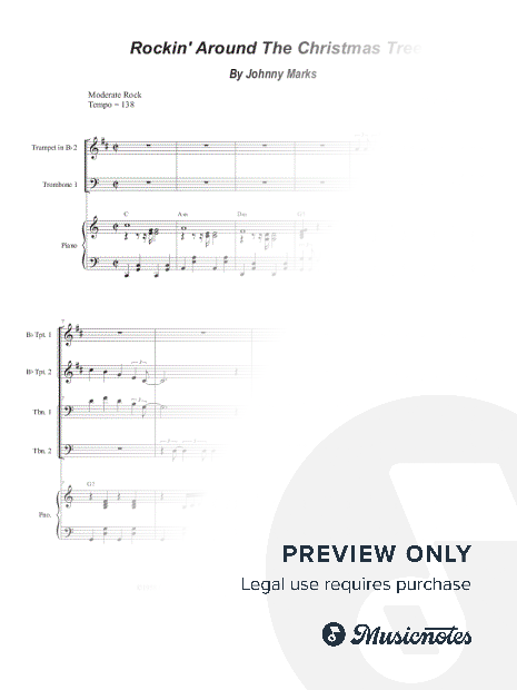 Rockin' Around the Christmas Tree (Brass Quartet and Piano - Alternate Version)