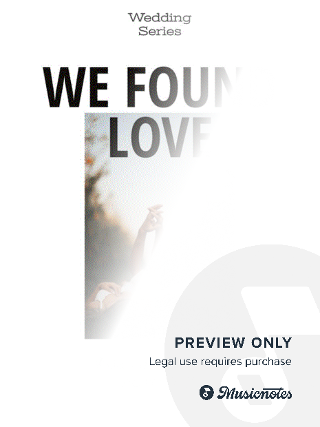 We Found Love - for flexible piano trio