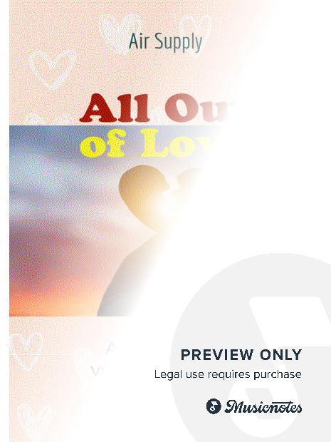 All Out of Love - for solo & piano