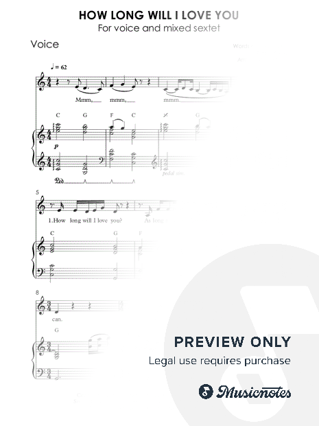 How Long Will I Love You? (in C)