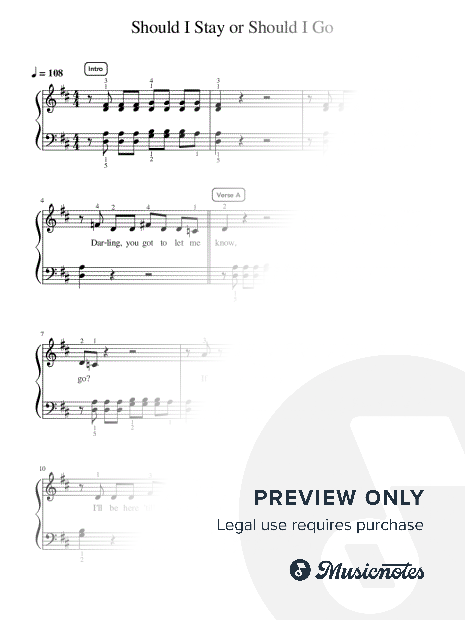 Should I Stay or Should I Go - Pre-Advanced