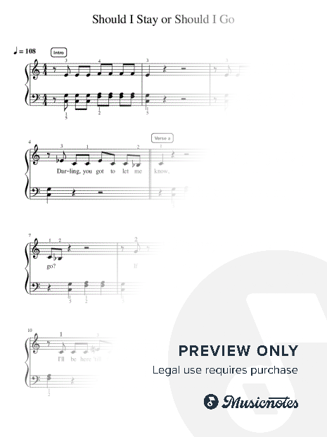 Should I Stay or Should I Go - Intermediate
