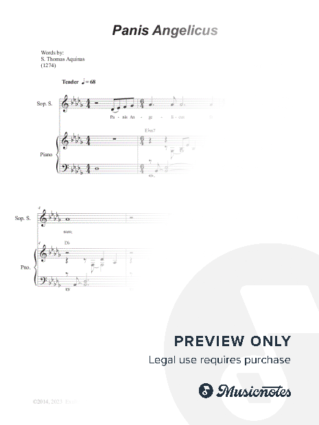 Panis Angelicus (Soprano solo with 2-part choir - (SA)
