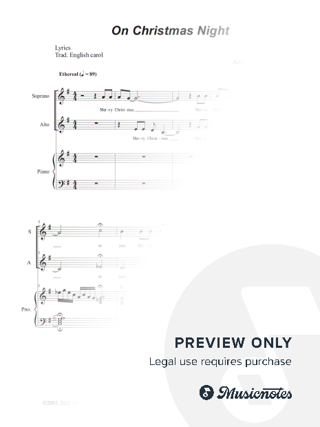 On Christmas Night (2-part choir - (SA)