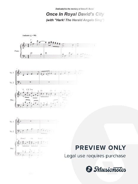 Once In Royal David's City (with "Hark! The Herald Angels Sing") (Cello Duet - Alternate)
