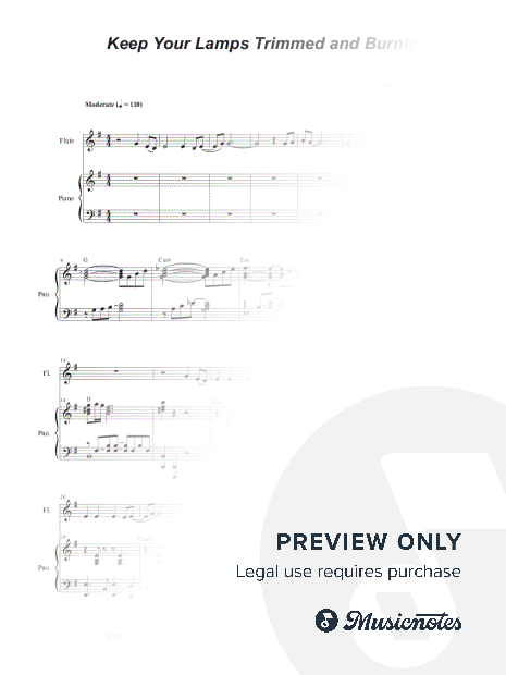 Keep Your Lamps Trimmed And Burning (Flute solo and Piano)