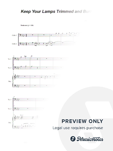 Keep Your Lamps Trimmed And Burning (Cello Duet)