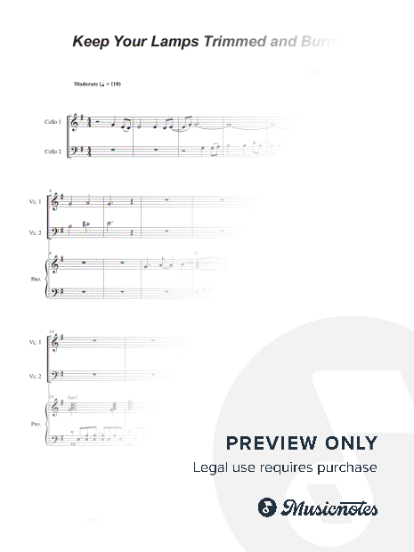 Keep Your Lamps Trimmed And Burning (Cello Duet - Alternate)