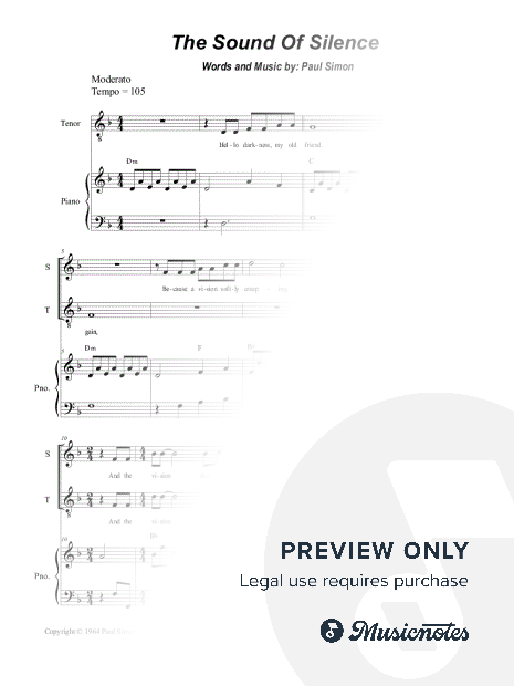 The Sound of Silence (Duet for Soprano and Tenor solo)