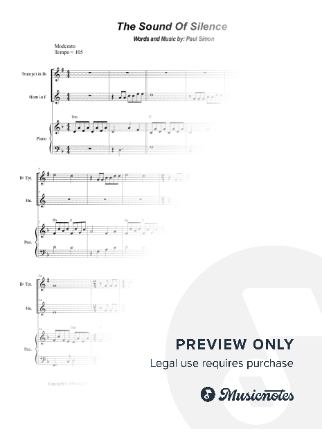 The Sound of Silence (Duet for Bb-Trumpet and French Horn)