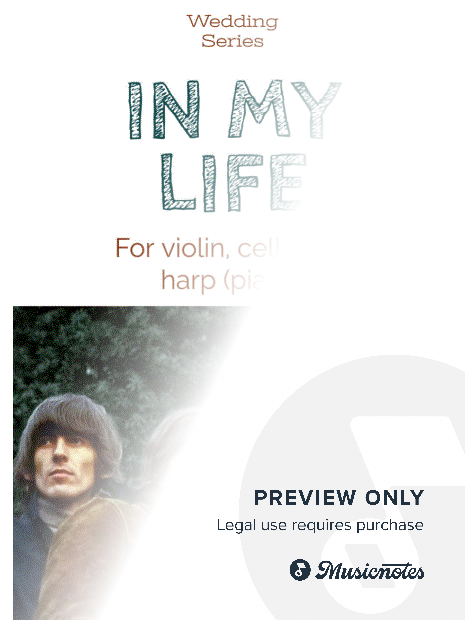 In My Life - for violin, cello & harp/piano