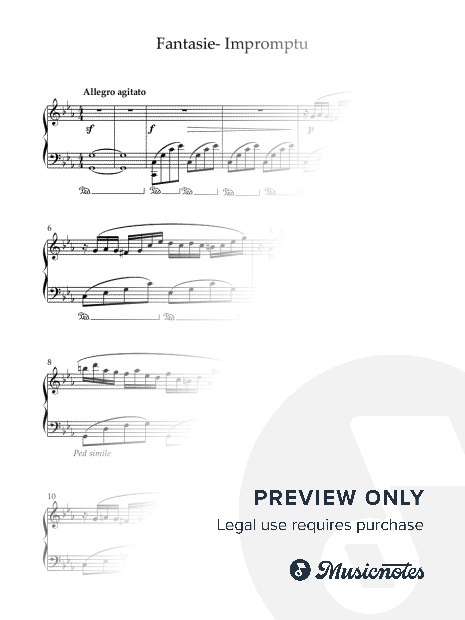 "Fantasie-Impromptu" by Chopin. Piano solo (Simplified version) Arr Grant Horsley