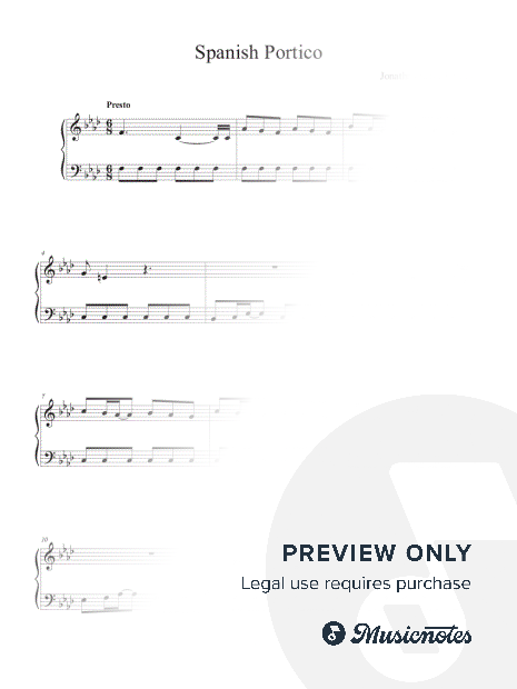 Spanish Portico - Piano Solo