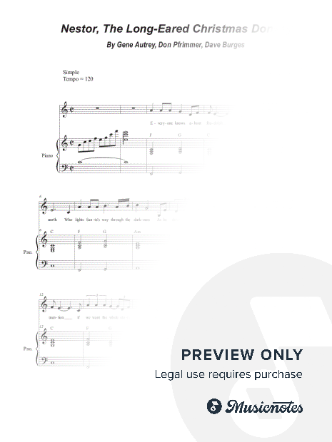 Nestor, the Long-Eared Christmas Donkey (Vocal solo)