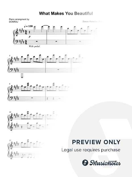 What Makes You Beautiful - Piano Solo