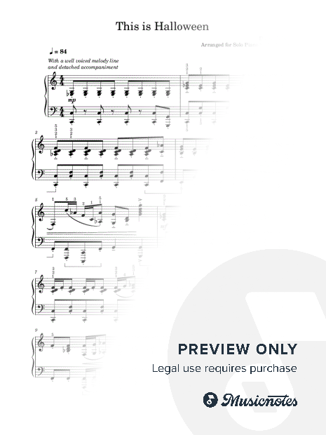 This Is Halloween Advanced Piano Solo