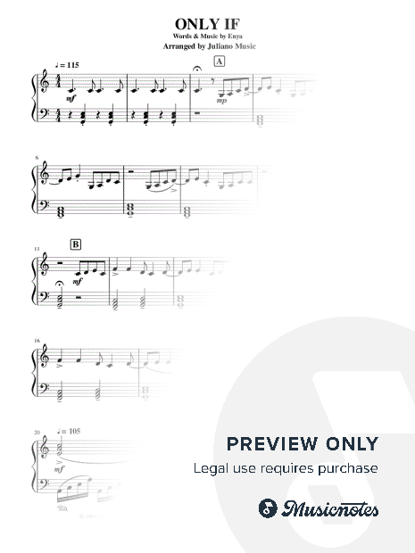 Only If... - Easy Piano Cover (C version)