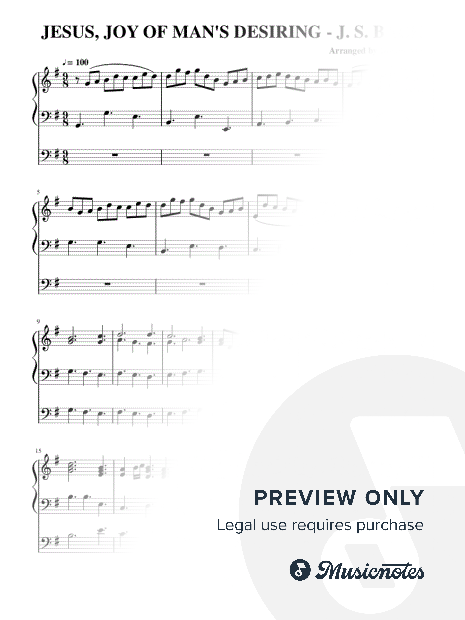 JESUS, JOY OF MAN'S DESIRING (EASY ORGAN) - J. S. BACH
