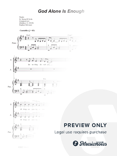 God Alone Is Enough (2-part choir - (SA)