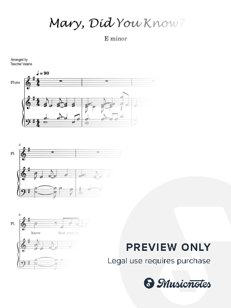 Mary, Did You Know? (Hannah Ellis Version) Piano & Vocal Music Sheet