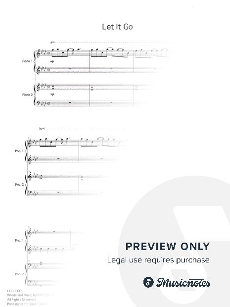Four hands Piano "Let It Go"