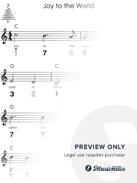 Joy to the World I Easy Kalimba Christmas Sheet Music for Beginners
