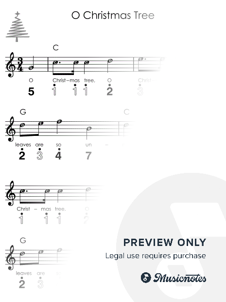 O Christmas Tree I Easy Kalimba Christmas Sheet Music for Beginners