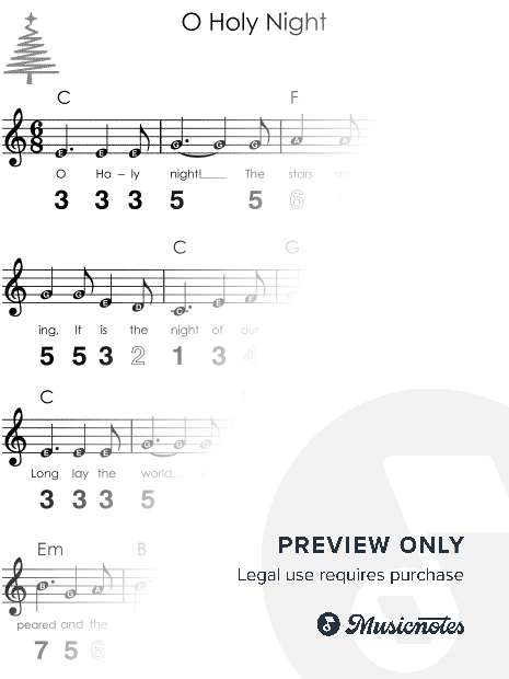 O Holy Night I Easy Kalimba Christmas Sheet Music for Beginners