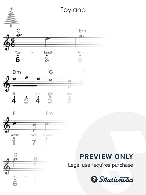 Toyland I Easy Kalimba Christmas Sheet Music for Beginners
