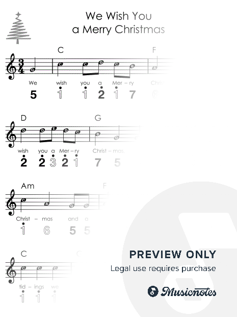 We Wish You a Merry Christmas I Easy Kalimba Christmas Sheet Music for Beginners
