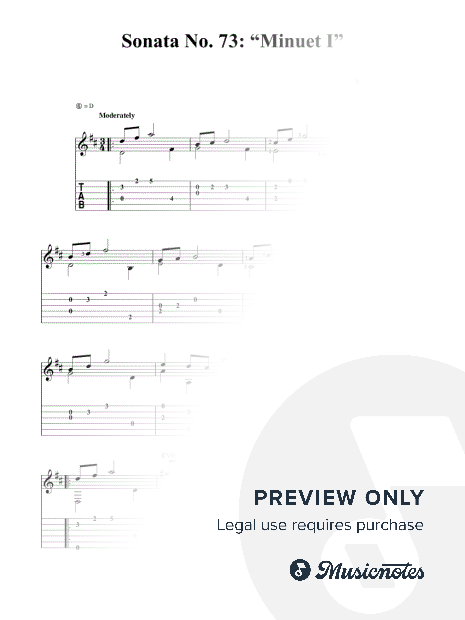 Sonata No. 73: “Minuet I”